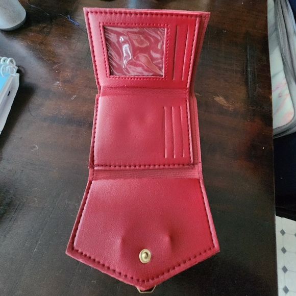 Shein Red Wallet with Heart Closure - Picture 3 of 3